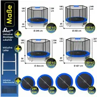 Kesser Trampolin Rheinland GS , 150kg, inkl. Sicherheitsnetz & Leiter