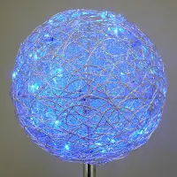 Dapo Leuchten Moderne Halogen- LED Stehleuchte Alissa 40cm Alu-Drahtgeflecht Standlampe
