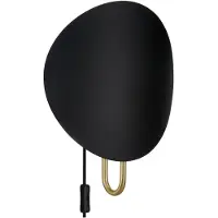 DFTP Wandleuchte Spargo, indirektes Licht, schwarz/gold