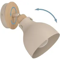 Eglo Wandleuchte Arrecife sand/Holzoptik