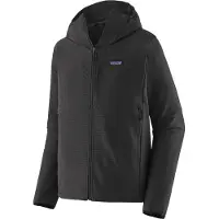 Patagonia - Warme, dehnbare Fleecejacke mit Reißverschluss &ndash; Herren &ndash; M's R1 TechFace Hoody - M's R1 TechFace Hoody Black für Herren