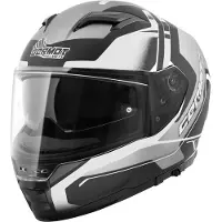 Germot Helm GM 350 matt-schwarz/grau-weiß - Größe S