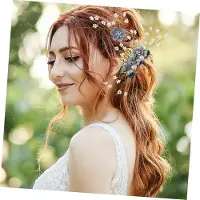 Markenlos Blumen-haarkämme und Strass-haarnadeln für Damen Hochzeits-haaraccessoires mit Floralen Anhängern Förmigen Nadeln Dekorative Braut-haardekorationen mit Kämme zum Zurückstecken
