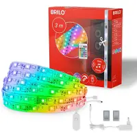 Briloner Leuchten MAGIC - LED Bänder - 2311090 - RGBIC Digitale Farben - Musiksensor - Kürzbar - Inkl. Fernbedienung - 300 x 10 cm (LxB)