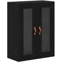 vidaXL Wandschränke 2 stk. Schwarz Eichen-Optik 69,5 x 34 x 90 cm