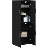vidaXL Wandschrank 2 stk. Schwarz Eichen-Optik 69,5 x 34 x 90 cm