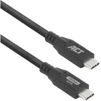 ACT USB 3.0 10 Gbps 60 W USB-Kabel Typ C, 0,5 Meter, 0,5 m, USB C, USB C, USB 3.2 Gen 2 (3.1 Gen 2), 10 Gbit/s, Schwarz
