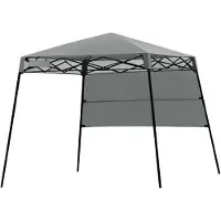 Northix Tragbares Gartenpavillonzelt mit Tasche, 181 x 181 x 210 cm, Grau