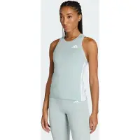 Adidas Tanktop PERFORMANCE "TRAIN ESSENTIALS 3-STREIFEN WORKOUT", Damen, Gr. L, grün (wonder sage, weiß), Obermaterial: 88% Polyester, 12% Elasthan, Rundhals, Tops Tanktop