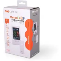 SCS SENTINEL Wetterstation mit drahtlosem Außensensor – – HCN0076 MeteoColor – Reichweite: 60 m – 433,92 MHz – Weiß