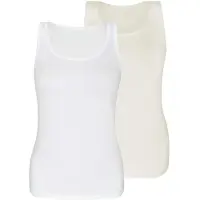 Sassa Unterhemd "2er Sparpack Top LOVELY SKIN", Damen, Gr. 42, N-Gr, bunt (ivory weiß), Obermaterial: 95% Modal CMD. 5% Elasthan EL., Unterhemden Unterhemd