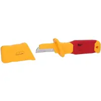 Ks Tools Kabelmesser mit Schutzisolierung und gerader Klinge, 200mm
