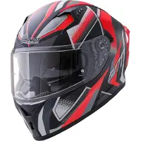 Germot Helm GM 711 matt-schwarz/rot - Größe 2XL