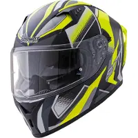 Germot Helm GM 711 matt-schwarz/fluo-gelb - Größe M