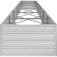vidaXL Garten-Hochbeet 600x80x45 cm Verzinkter Stahl Silber