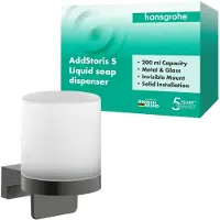 Hansgrohe AddStoris S Lotionspender, 41765340, Farbe: Brushed Black Chrome