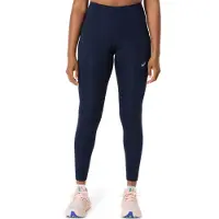 Asics Lauftights "ROAD HIGH WAIST TIGHT", Damen, Gr. S, N-Gr, blau (midnight), Obermaterial: 78% Polyester, 22% Elasthan, Hosen Lauftights, Schnelltrocknend, Atmungsaktiv, Reflektierend