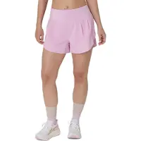 Asics Laufshorts "ROAD 3.5IN SHORT", Damen, Gr. L, N-Gr, rosa (hazy lila), Obermaterial: 100% Polyester, Hosen Laufshorts, Schnelltrocknend, Reflektierend, Praktische Taschen