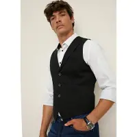 Bruno Banani Kurzweste , Herren, Gr. 46, schwarz, Obermaterial: 70% Polyester, 30% Viskose. Futter: 100% Polyester, unifarben, Basic, schmal kurz, Westen Kurzweste, mit feiner Struktur, Topseller