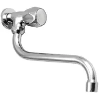 Hak Wandventil 1/2´´, schwenkbarer Auslauf, Chrom