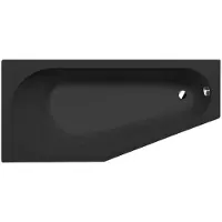 Hak TIGRA L asymmetrische Badewanne 170x80x46cm, links, schwarz matt