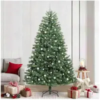 vidaXL Künstlicher klappbarer Weihnachtsbaum Grün 240 cm