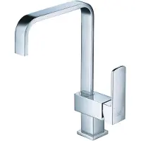 BEITZ & Walz AQVADESIGN Spültisch-Ehm. Hebel seitlich eckig, chrom