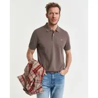 Gant für Herren. 2210 Regular Fit Piqué-Poloshirt Shield braun (XXL), Lässig, Baumwolle, Kurzarm