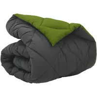 vidaXL Winterbettdecke 200 x 220 cm 450 g/m² Grün und Anthrazit