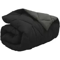 vidaXL Winterbettdecke 200 x 240 cm 450 g/m² Schwarz und Anthrazit