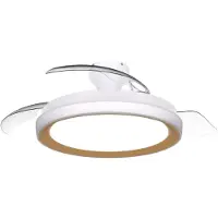 Philips LED-Deckenventilator Bliss, gold/weiß, DC, leise