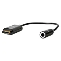 Nedis USB-C Adapter - USB 3.2 Gen 1 - USB-C Stecker - 3.5 mm Buchse - 0.15 m - Rund - Vernickelt - PVC - Schwarz - Box