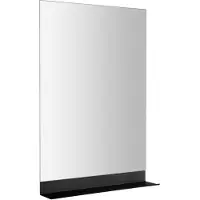 Aqualine Spiegel mit Ablage 40x65cm, CU free, Schwarz matt