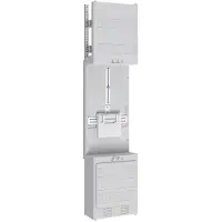 ABN Z17001 Zählerfeld 3Pkt 1Z o,V,/ o,B, mit Schienen 5-polig, BxH : 250x1050mm