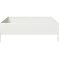 vidaXL Hochbeet Weiß 100x100x33,5 cm Stahl