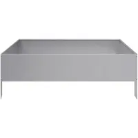 vidaXL Hochbeet 100x100x33,5 cm Verzinkter Stahl