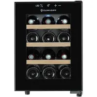 Climadiff CUVEE12, Hybrider Weinkühler, Freistehend, 12 Flasche(n), 60 W, E, Schwarz