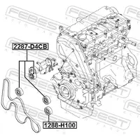 FEBEST Spannrolle, Keilrippenriemen 2287d4cb für GENERAL MOTORS HYUNDAI