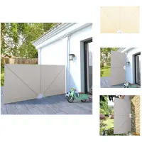 vidaXL Faltbarer Terrassen-Seitenfächer Creme 300×150 cm - Sonnenschirme & Sonnenschutze