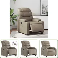 The Living Store Relaxsessel Elektrisch Cappuccino-Braun Kunstleder