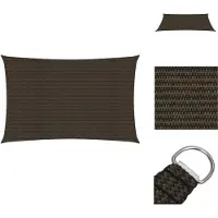 vidaXL Sonnensegel 160 g/m² Braun 2x5 m HDPE - Sonnenschirme & Sonnenschutze