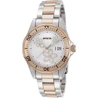 Invicta Angel 12507 Damenuhr - Quarzwerk - Edelstahl mit silbernem Zifferblatt - 38 mm