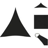 vidaXL Sonnensegel Oxford-Gewebe Dreieckig 4x5x5 m Schwarz - Sonnenschirme & Sonnenschutze