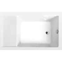 Polysan JAZZ 120x75cm Duschwanne mit Sitz, weiss