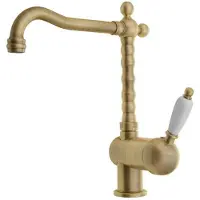 Hak KIRKÉ WHITE Küchenarmatur, weisser Hebel, bronze