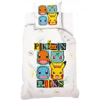 Carbotex Bettwäsche Pokémon Pikachu 160x200 Baumwolle Kinder