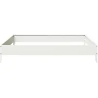 vidaXL Hochbeet Weiß 100x100x18,5 cm Stahl