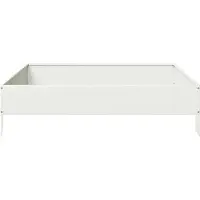 vidaXL Hochbeet Weiß 100x100x26 cm Stahl