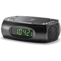 Sony Karcher UR 1308 - Radiowecker mit CD-Player und Radio (UKW), Wecker mit zwei einstellbaren Weckzeiten, Sleep Timer, dimmbares Display, Uhrenradio, USB-Ladefunktion, schwarzes