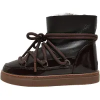 INUIKII für Damen. 1001.003.0132 Lederstiefel Gloss braun (40), Wohnung, Schnürsenkel, Lässig